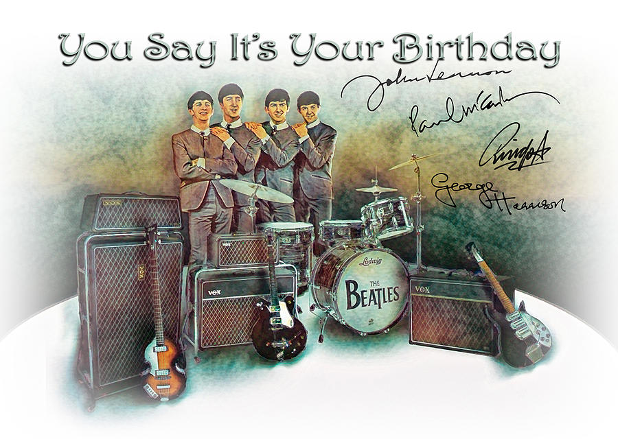 Beatles BDay Digital Art by Rick Fisk
