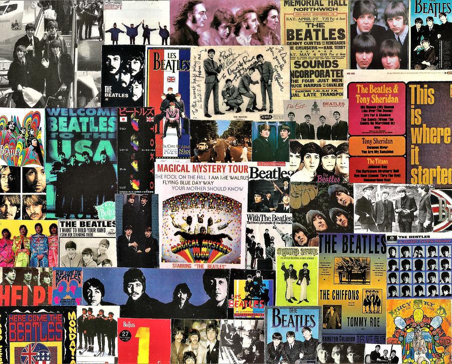 Beatles Collage 6 Digital Art by Doug Siegel - Pixels