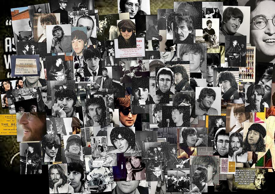 Beatles collage Photograph by Steve Kearns