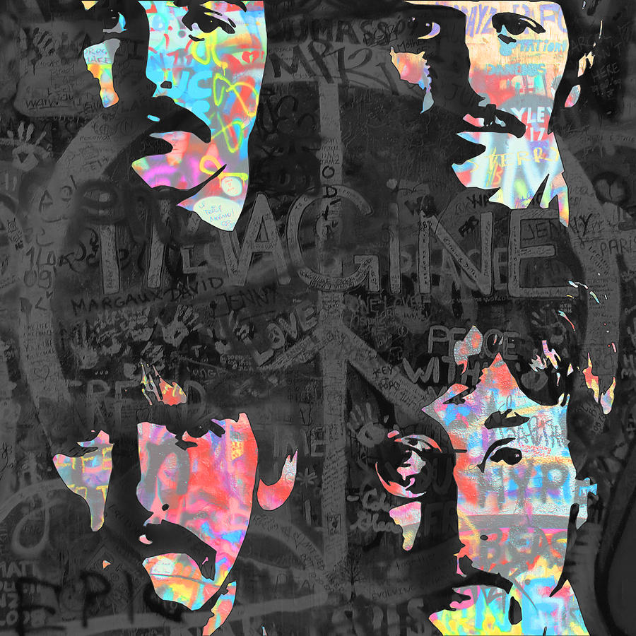 Beatles Peace and Love Painting by Stephen Chambers - Pixels