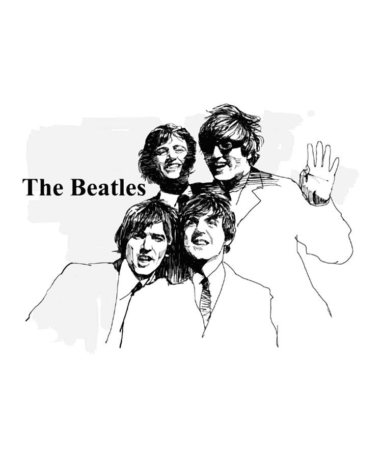 Beatles Sketch Digital Art by Gwen Swift | Pixels