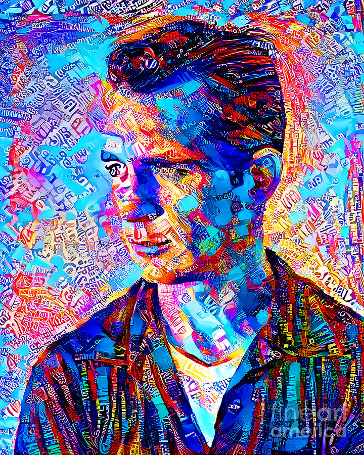 Portrait Mixed Media - Beatnik Jack Kerouac In Vibrant Modern Contemporary Urban Style 20220424 by Wingsdomain Art and Photography