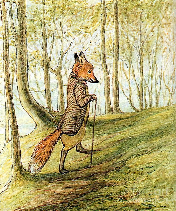 Beatrix Potter Mr Tod in the Forest Painting by Sabrina Ray - Pixels