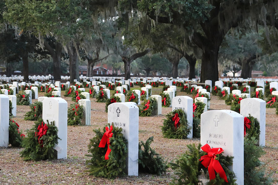 Beaufort National Cemetery - Wreathed in Honor Digital Art by Matt ...