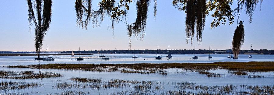 Boat Photograph - Beaufort South Carolina Waterfront Panorama by Lisa Wooten