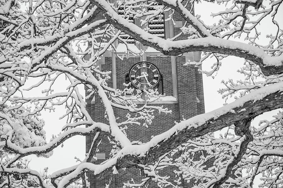 Beaumont Tower Black and White.  Photograph by John McGraw