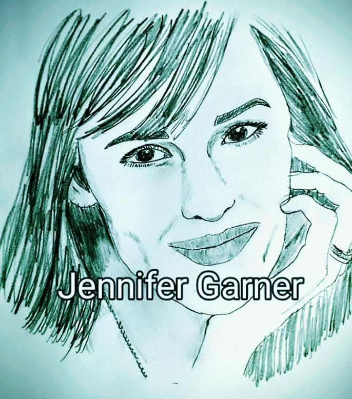 Beautiful Actress Jennifer Garner Drawing by Dan Kozak - Fine Art America