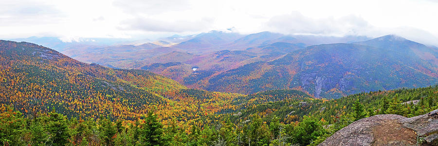 Beautiful Adirondacks Fall Foliage Panoramic from Giant Mountain Keene New York Photograph by Toby McGuire