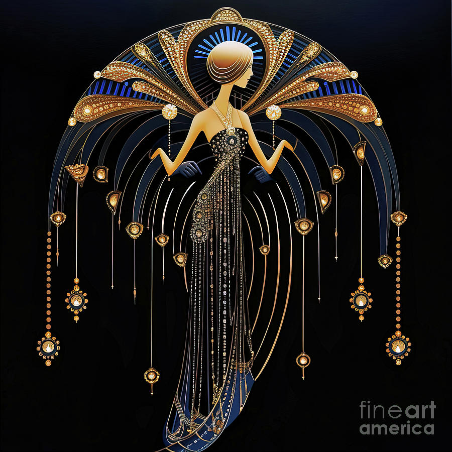 Beautiful Art Deco style  Digital Art by Elaine Manley