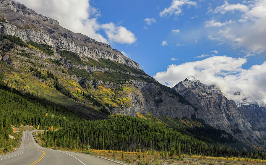 Beautiful Autumn Drive Icefields Parkway Photograph by Dan Sproul