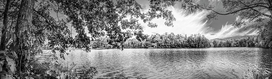 Beautiful Autumn Lake at Indian Boundary Black and White Photograph by Debra and Dave Vanderlaan