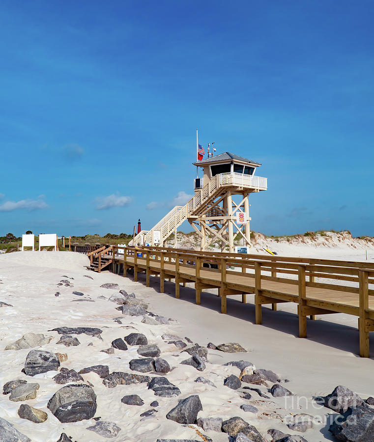 Beautiful beach Central Florida and the Atlanitic ocean at Ponce Point Photograph by Timothy OLeary