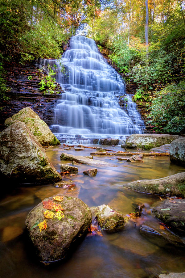 Beautiful Benton Waterfall Photograph by Debra and Dave Vanderlaan