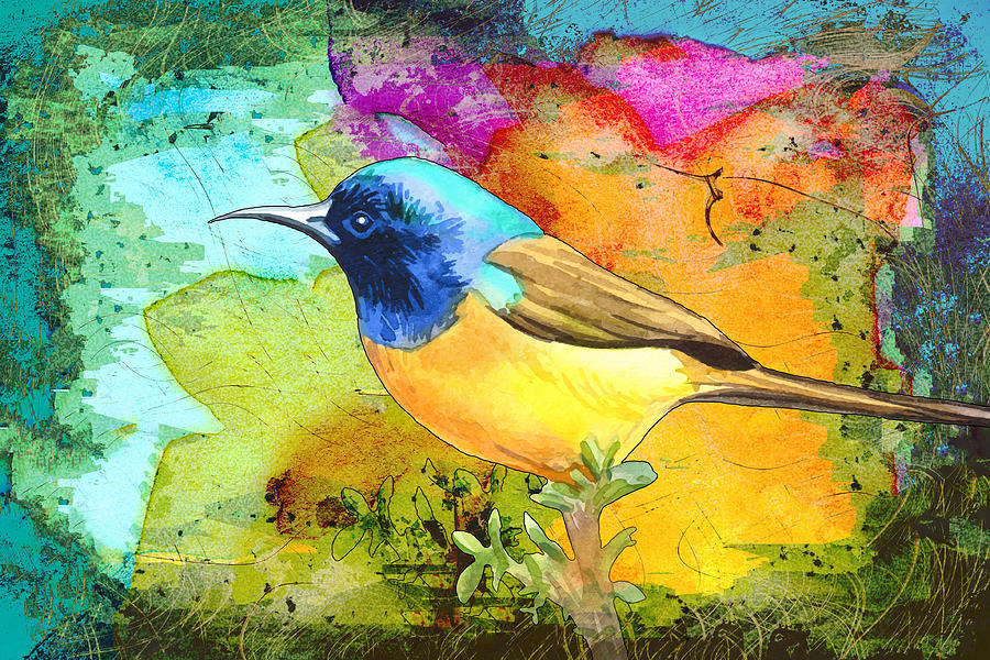 Beautiful Bird Madness Painting by Miki De Goodaboom