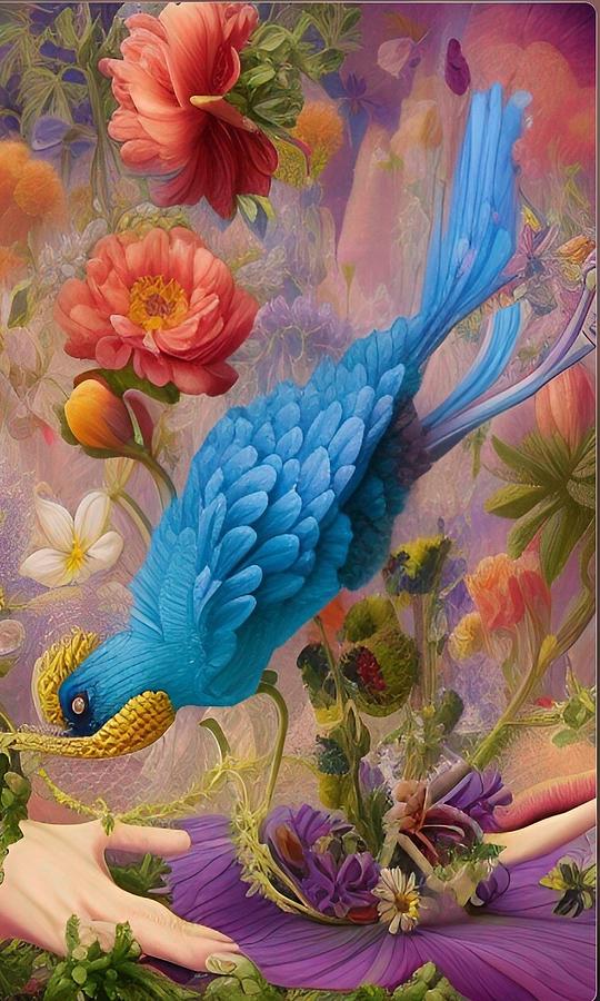 Beautiful Bird Mixed Media by Nancy Ayanna Wyatt