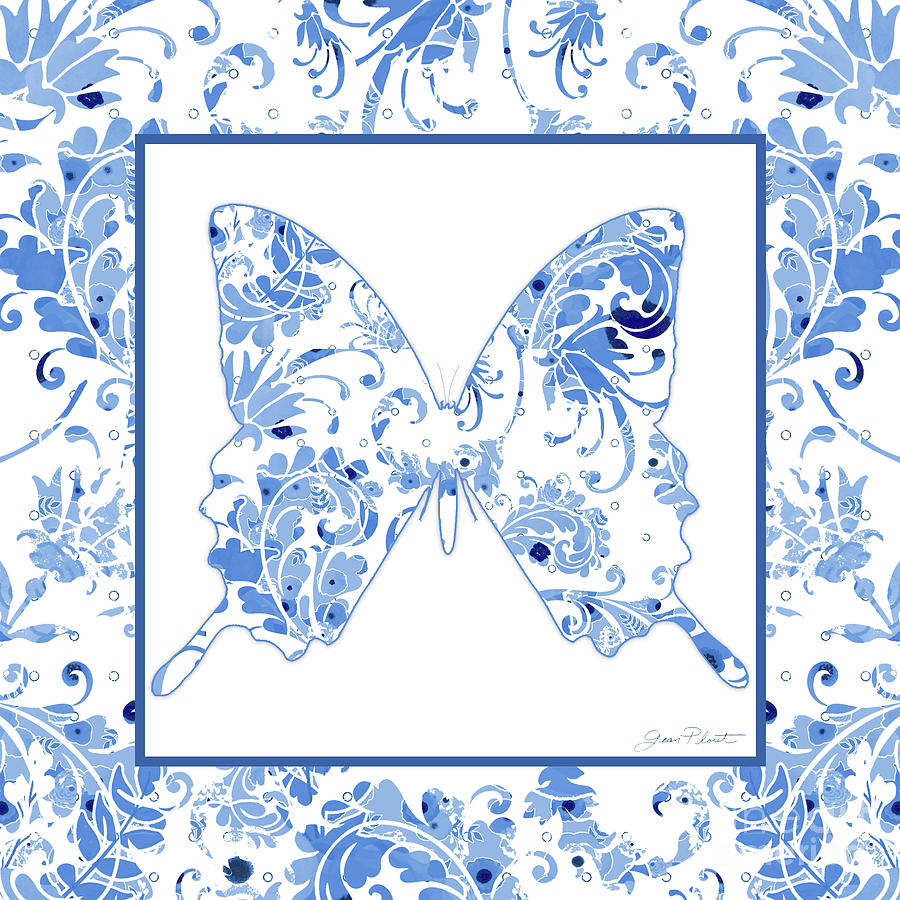 Beautiful Blue Butterflies B Digital Art by Jean Plout