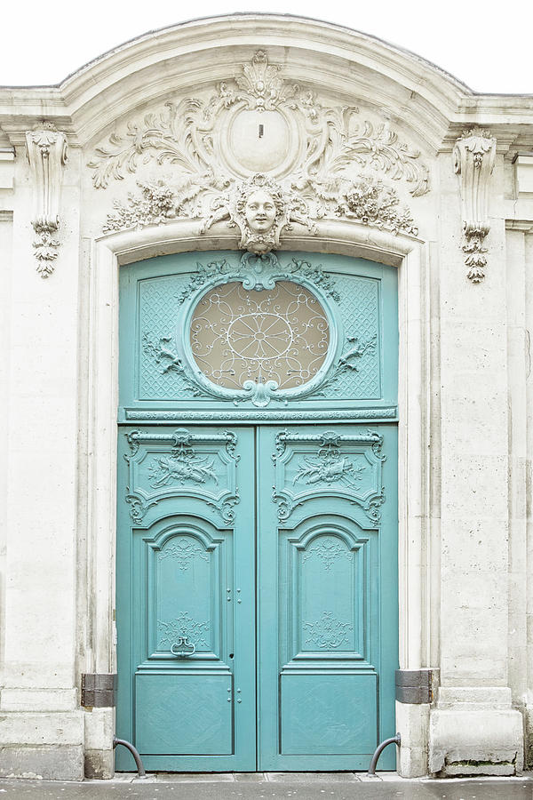 Beautiful Blue Door in Paris Photograph by Irene Suchocki