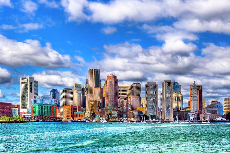 Beautiful Boston Skyline From The Harbor Photograph by Mark E Tisdale