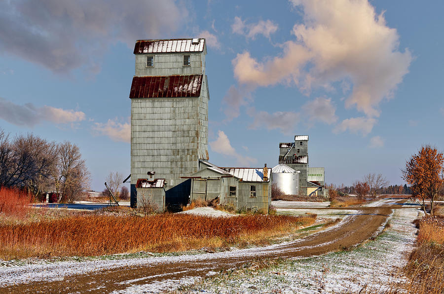 Beautiful Brinsmade ND after a light early fall snow Photograph by Peter Herman