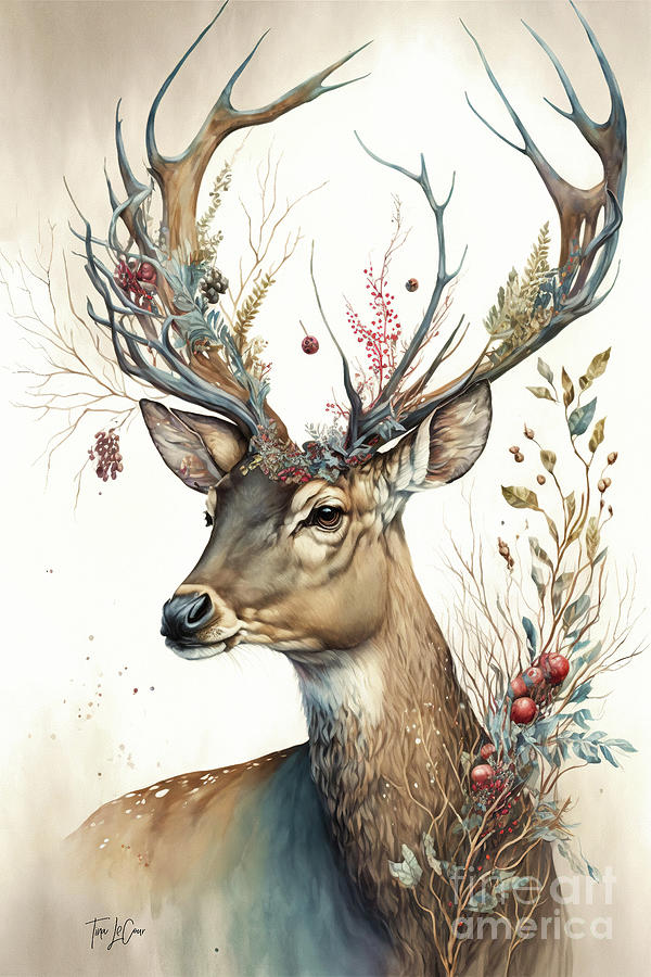 Beautiful Buck Painting by Tina LeCour