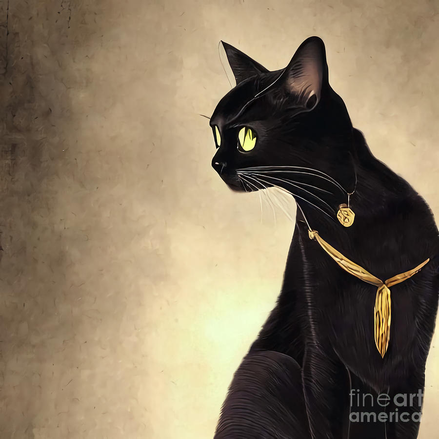 Beautiful Burmese Cat In Minimalistic Style Digital Art