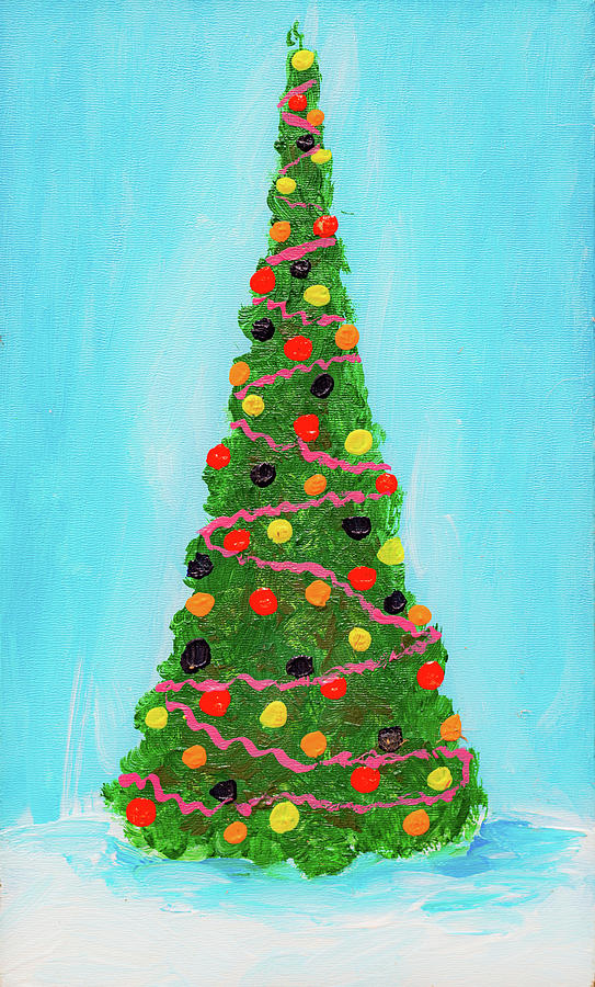 Beautiful Christmas Tree Painting by Arina Yastrebova - Fine Art America