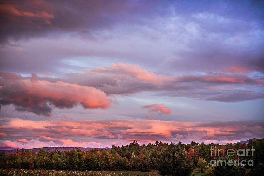 Beautiful Clouds Over Western Maine Photograph by Alana Ranney