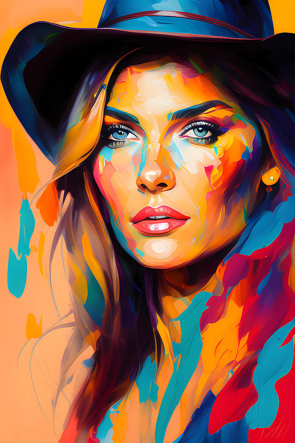 Beautiful Cowgirl Digital Art by Oscar Mattey - Fine Art America