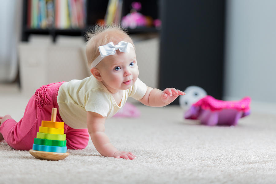 Beautiful crawling baby girl Photograph by SDI Productions