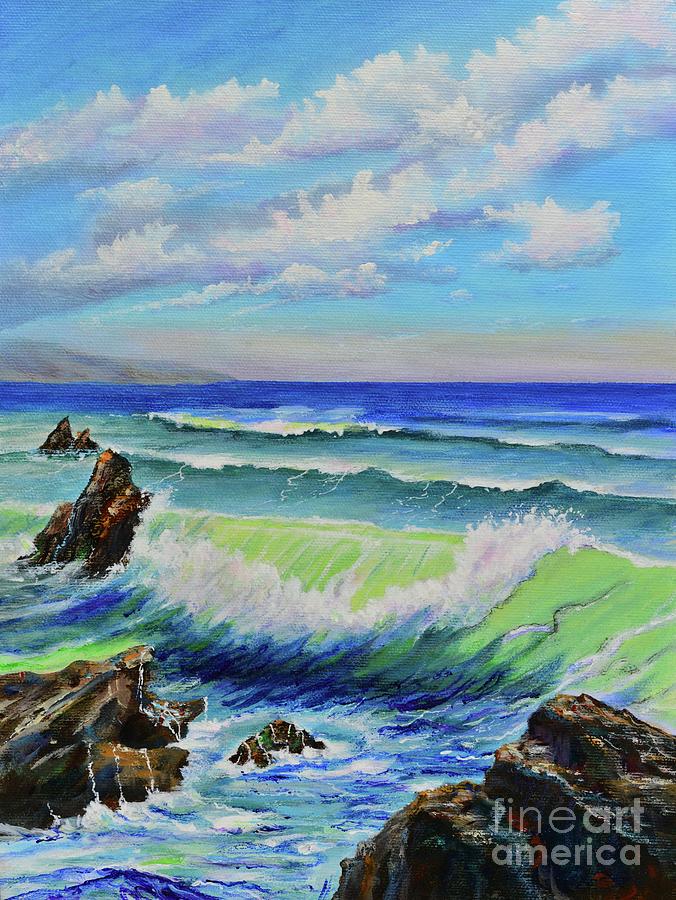 Beautiful Day at the Coast Painting by Mary Scott