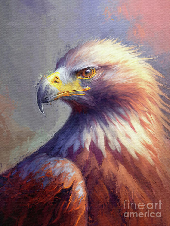 Eagle Painting - Beautiful Eagle art 54tg by Gull G