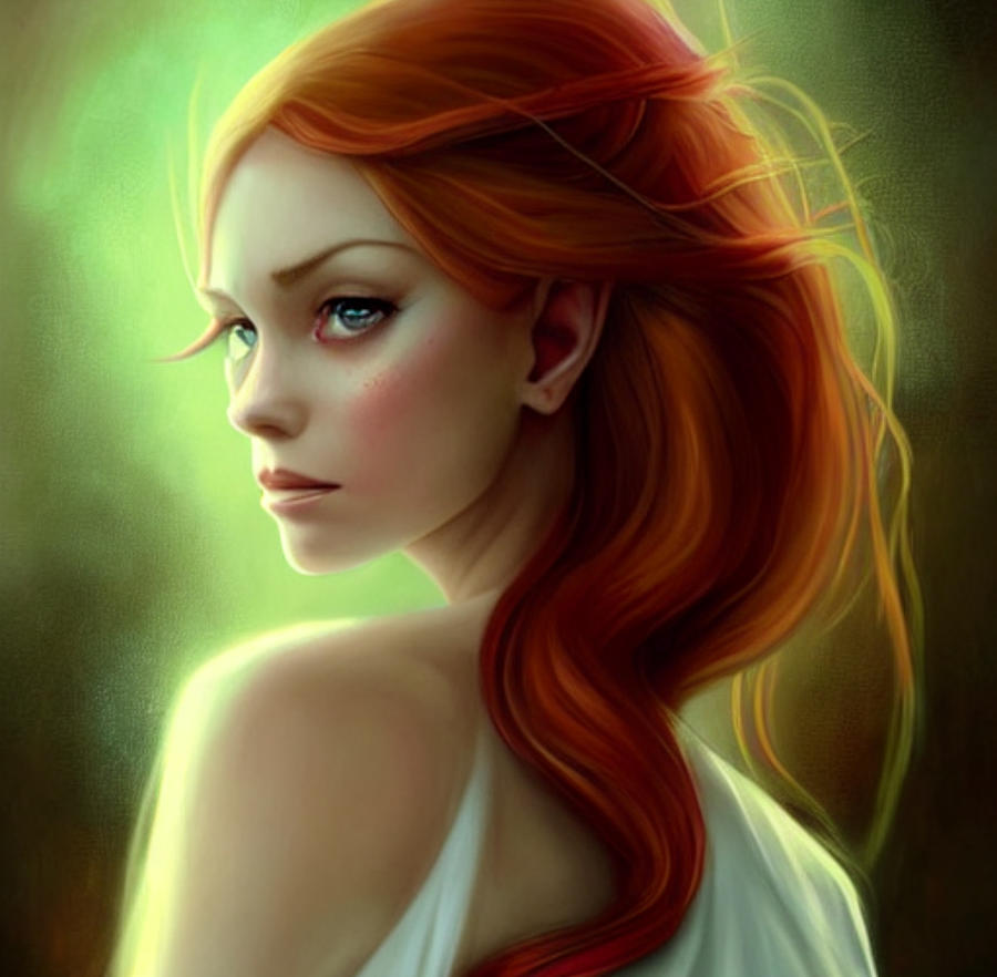 Beautiful Elf, Digital Art by Edmund DuCharme - Fine Art America