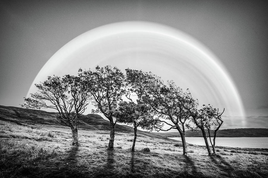 Beautiful Evening Aura in Black and White Photograph by Debra and Dave Vanderlaan