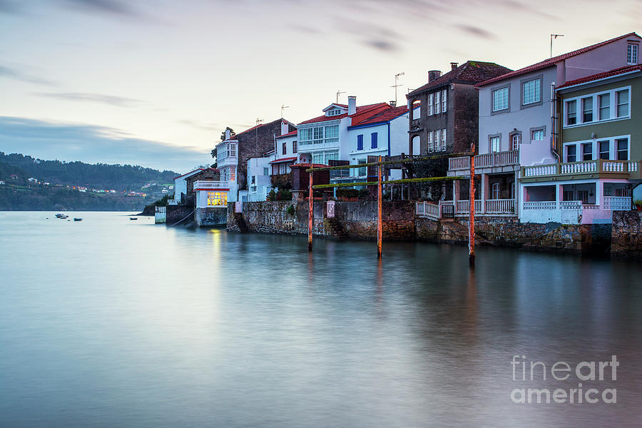 Beautiful Fishing Town of Redes at Ares Estuary Long Exposure La Coruna Galicia Photograph by Pablo Avanzini