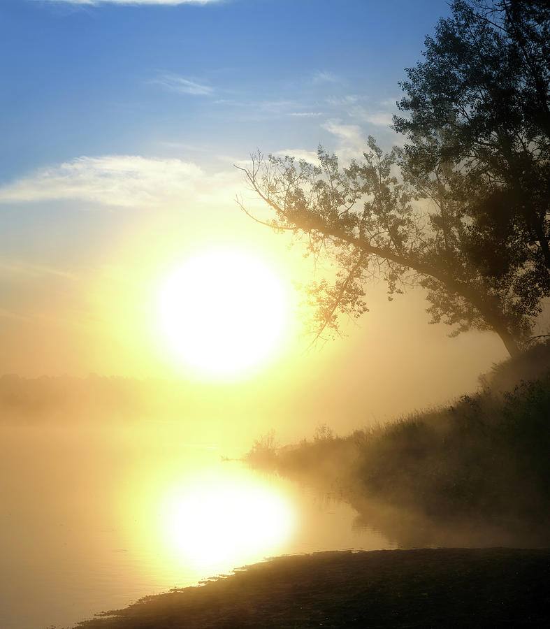 Beautiful Fog Sunrise On River Photograph by Mikhail Kokhanchikov