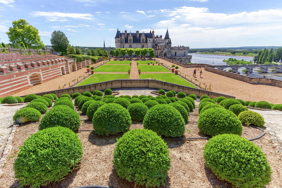 Beautiful garden and Castle Chateau dAmboise, Loire Valley, France. Photograph by Elenarts - Elena Duvernay photo