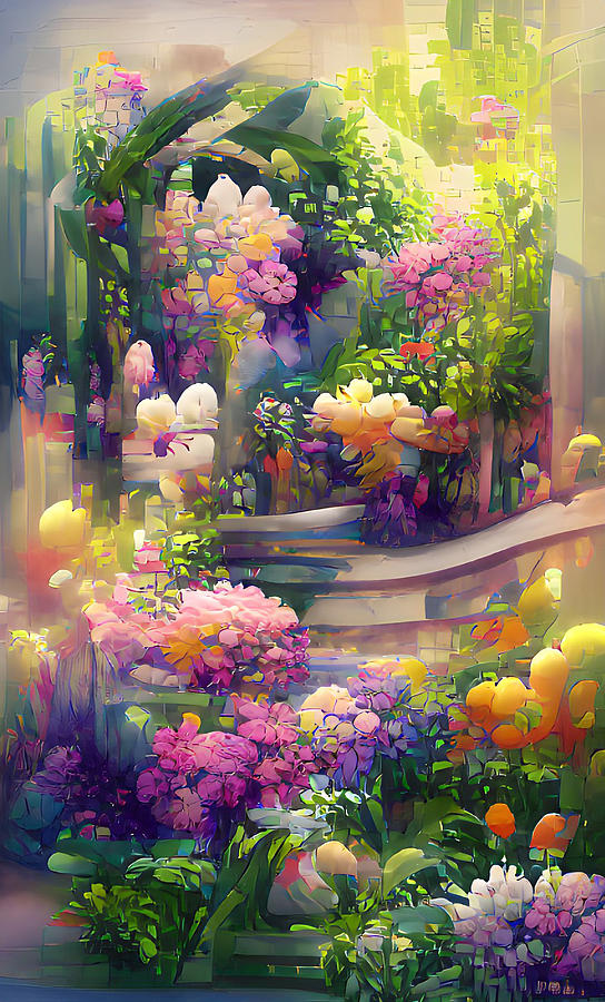 Beautiful Garden Digital Art by La Moon Art - Fine Art America