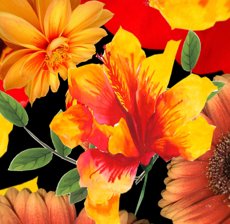 Beautiful Gifts of Flowers  Digital Art by Gayle Price Thomas