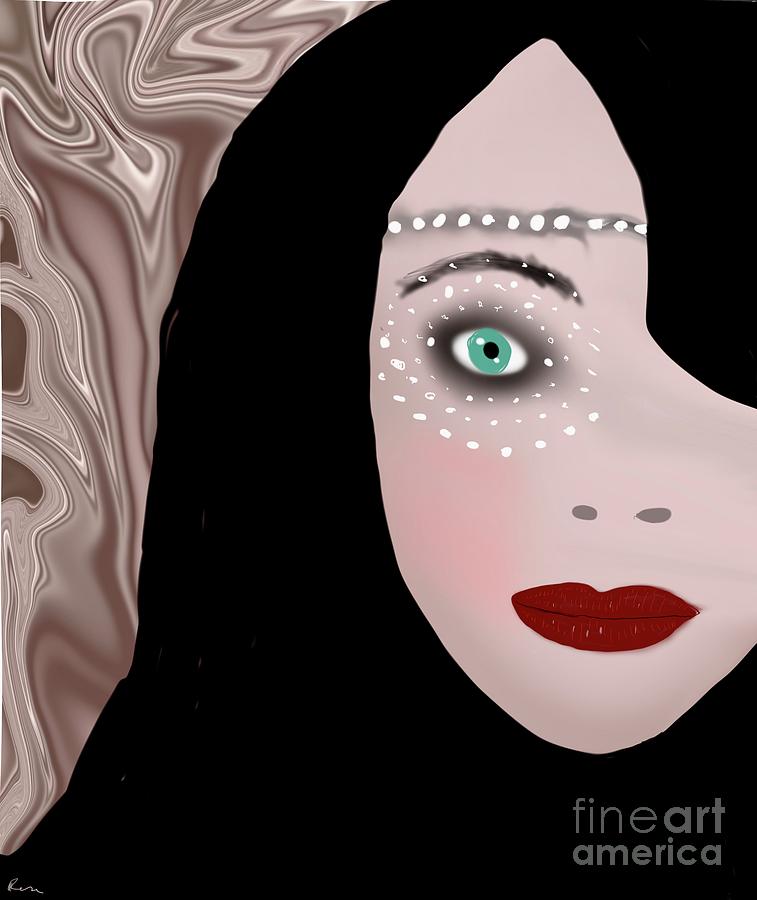 Beautiful girl  Digital Art by Elaine Hayward