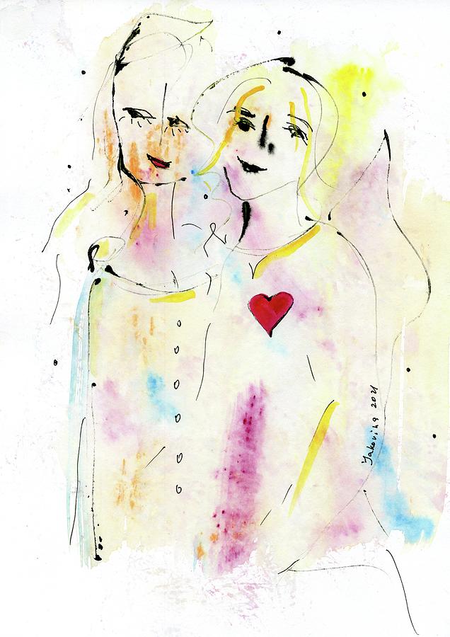 Beautiful Girls Painting by Ekaterina Yakovina