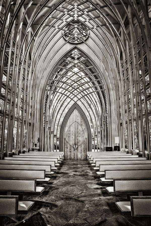 Beautiful Gothic - Mildred B Cooper Memorial Chapel - Sepia Edition Photograph by Gregory Ballos