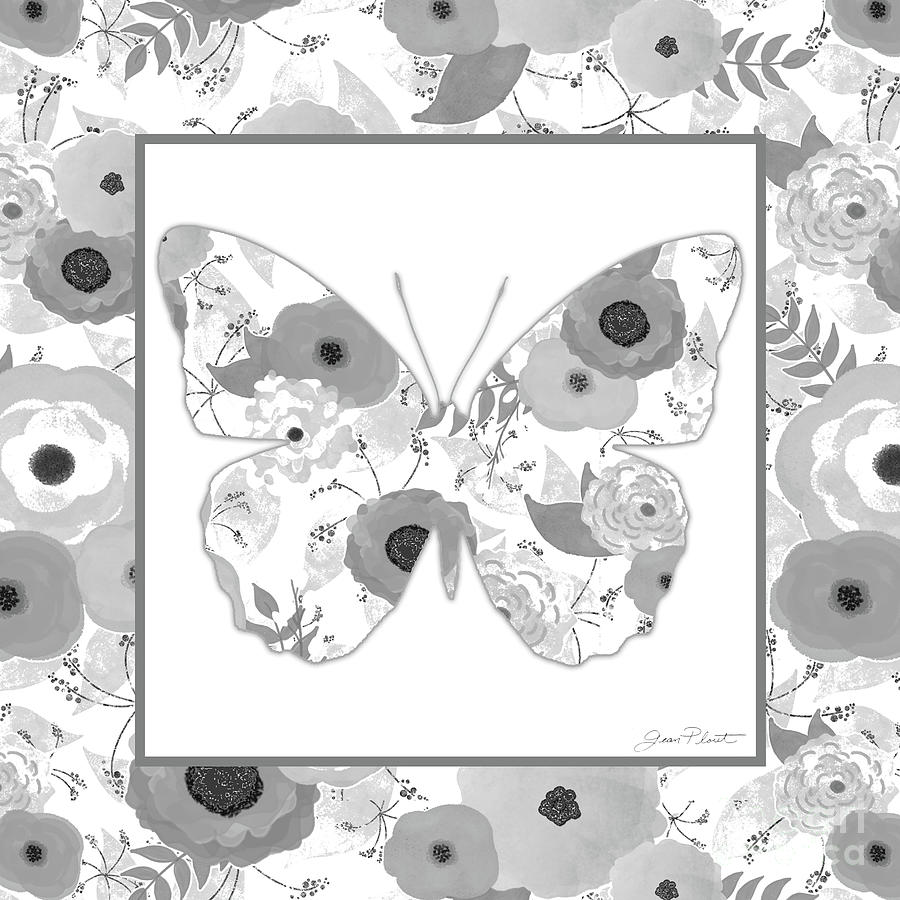 Beautiful Grey Butterfly D Digital Art by Jean Plout