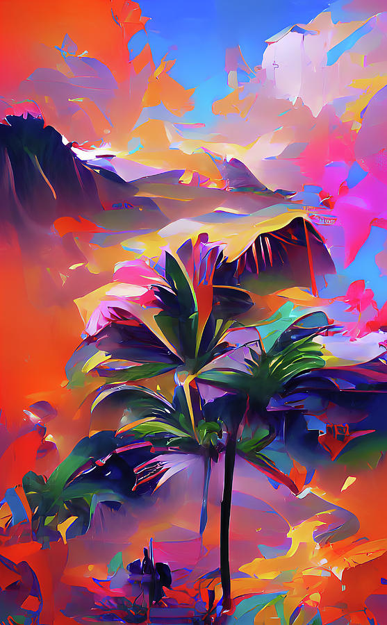 Beautiful Hawaii Abstract Digital Art by Deborah League