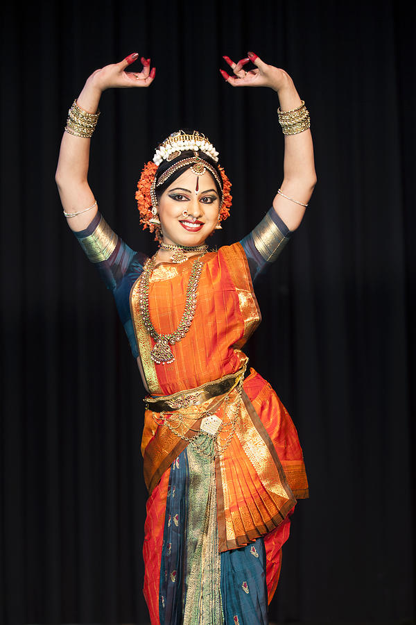 Beautiful Indian Kuchipudi Dancer Performing On Stage Photograph by Elkor