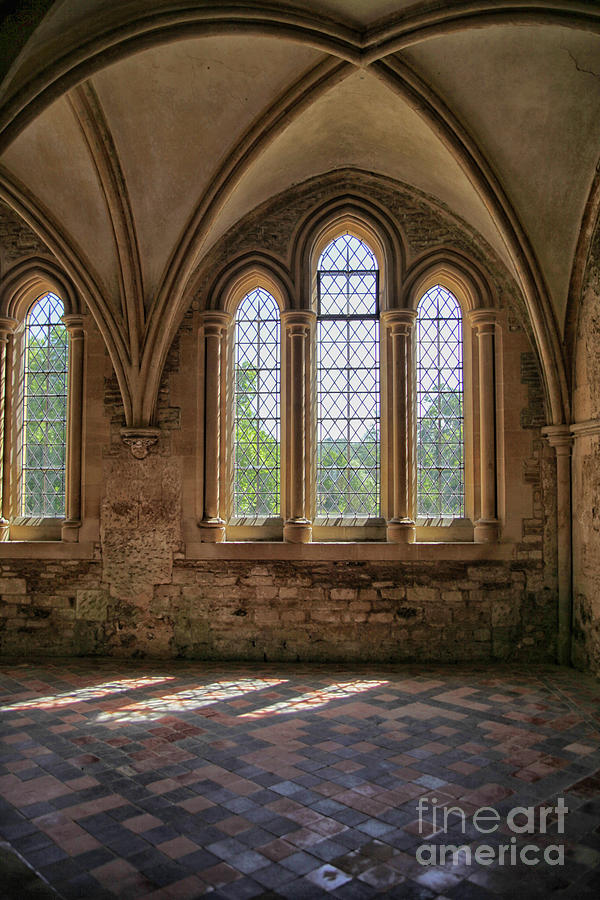 Beautiful Arched Windows Of A Medieval Abbey In England Photograph
