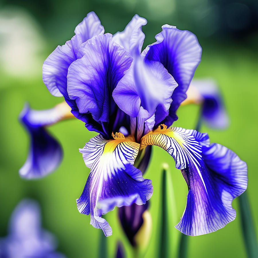 Beautiful Iris Bloom  Digital Art by Ray Shrewsberry