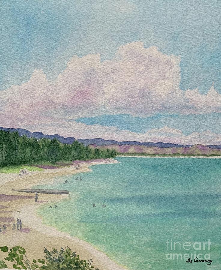 Beautiful Kailua Beach Painting by Sue Carmony