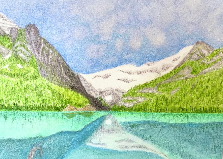 Beautiful Lake Louise Painting by Kirsten Giving