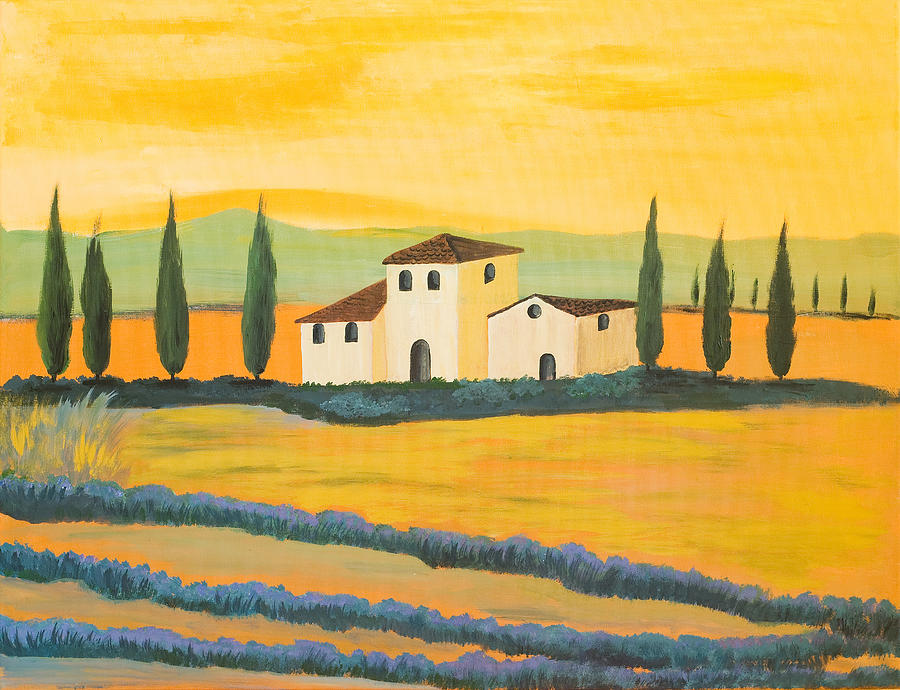 Beautiful Landscape Tuscan Drawing
