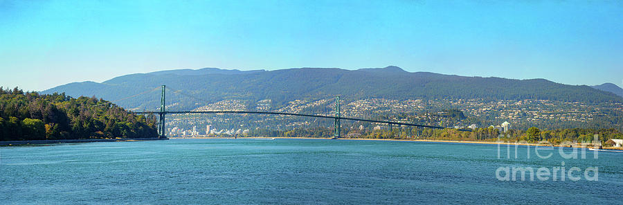 Beautiful Lions Gate Bridge on a Picture-Perfect Sunny Day Photograph by Gunther Allen